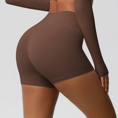 Damen Yoga-Shorts Hohe Taille Bauchkontrolle
