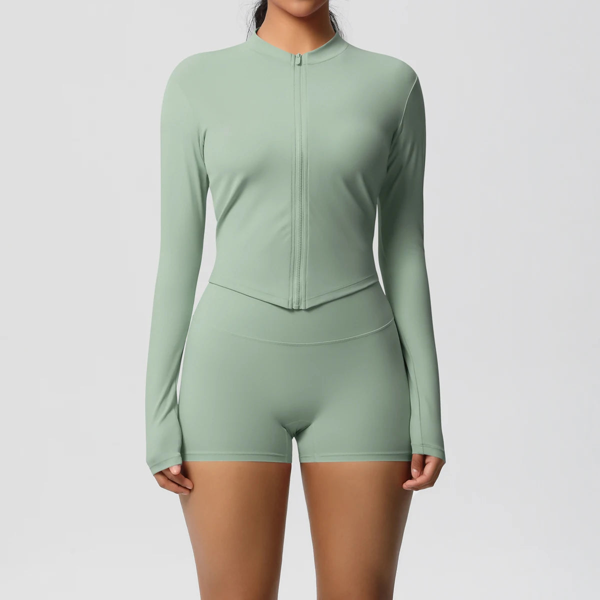 Yoga-Sets, Sport, Fitness, Hüftheben, enge Reißverschlussjacke, Yoga-Anzug, Lauftraining, Gym, Shorts, Trainingsanzüge für Damen, Sportanzüge
