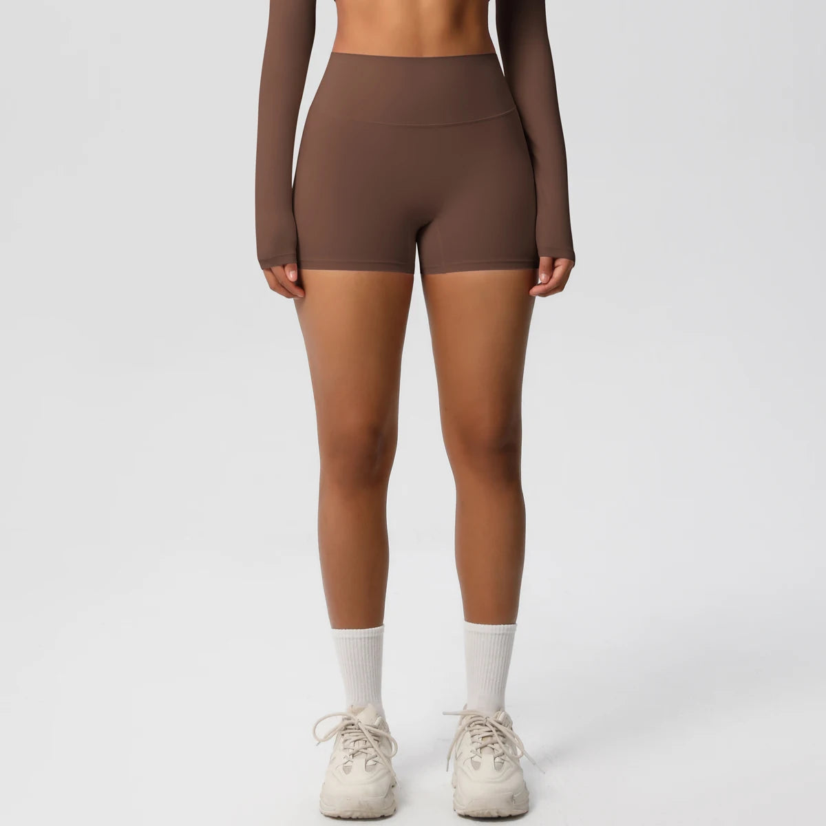 Damen Yoga-Shorts Hohe Taille Bauchkontrolle