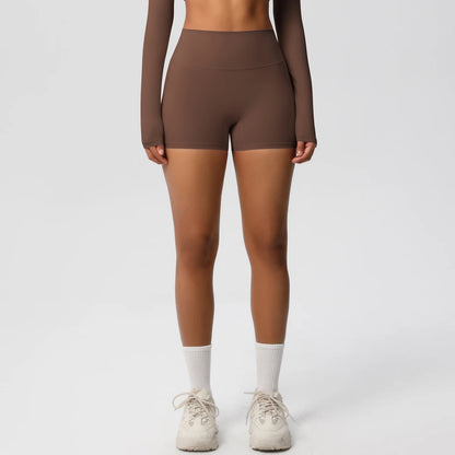 Damen Yoga-Shorts Hohe Taille Bauchkontrolle