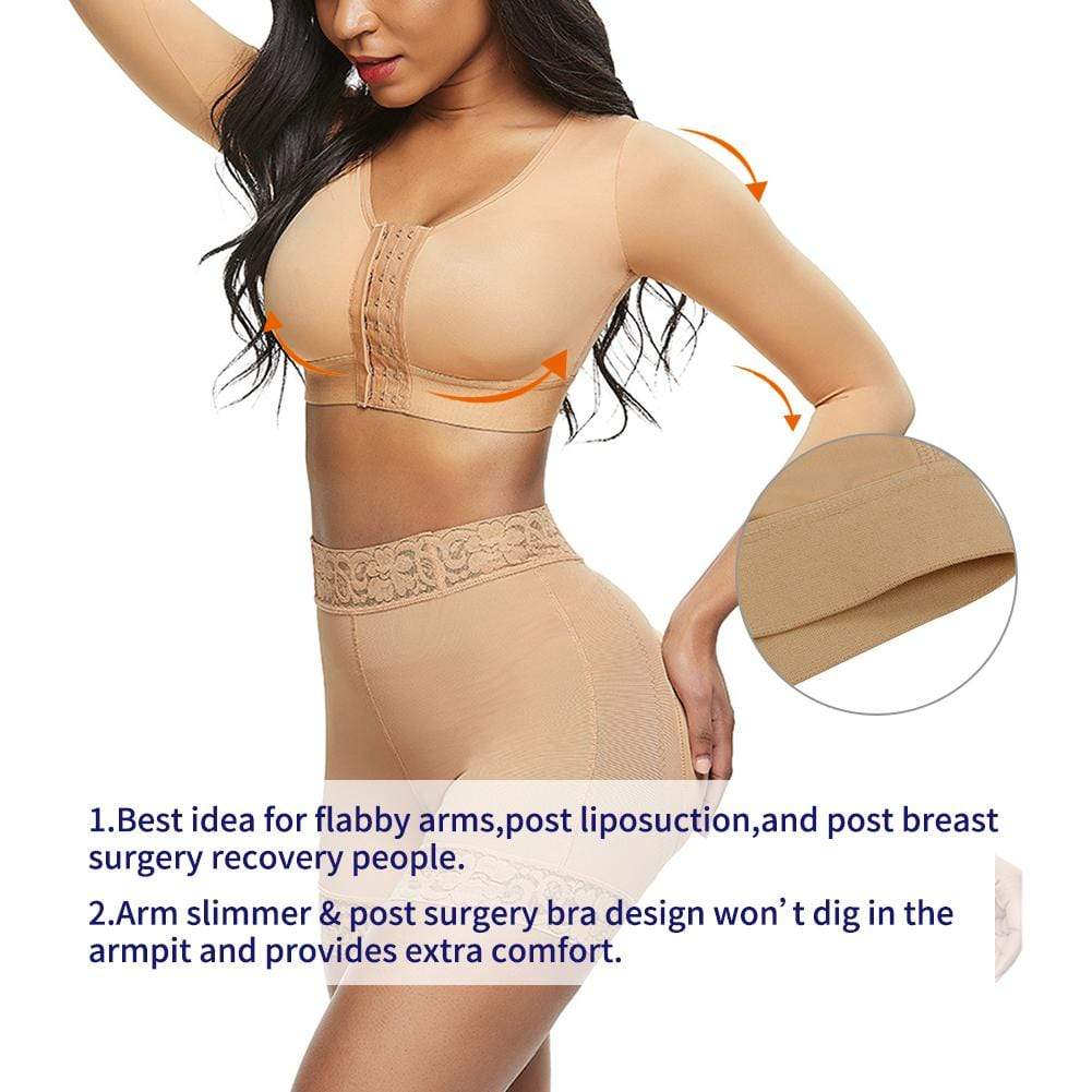 Arm Compression Shaper Sport-BH Shapewear mit Front-Haken