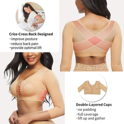Arm Compression Shaper Sport-BH Shapewear mit Front-Haken