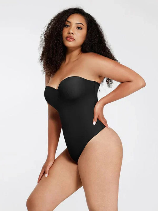 Trägerloser Unterwired Einteiler Bauchkontrolle Bodysuit Shapewear