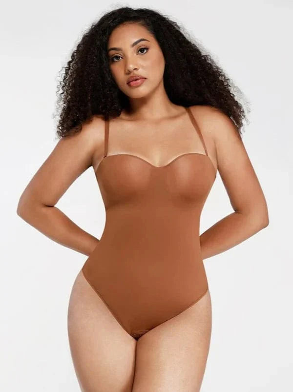 Trägerloser Unterwired Einteiler Bauchkontrolle Bodysuit Shapewear
