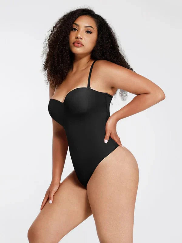 Trägerloser Unterwired Einteiler Bauchkontrolle Bodysuit Shapewear