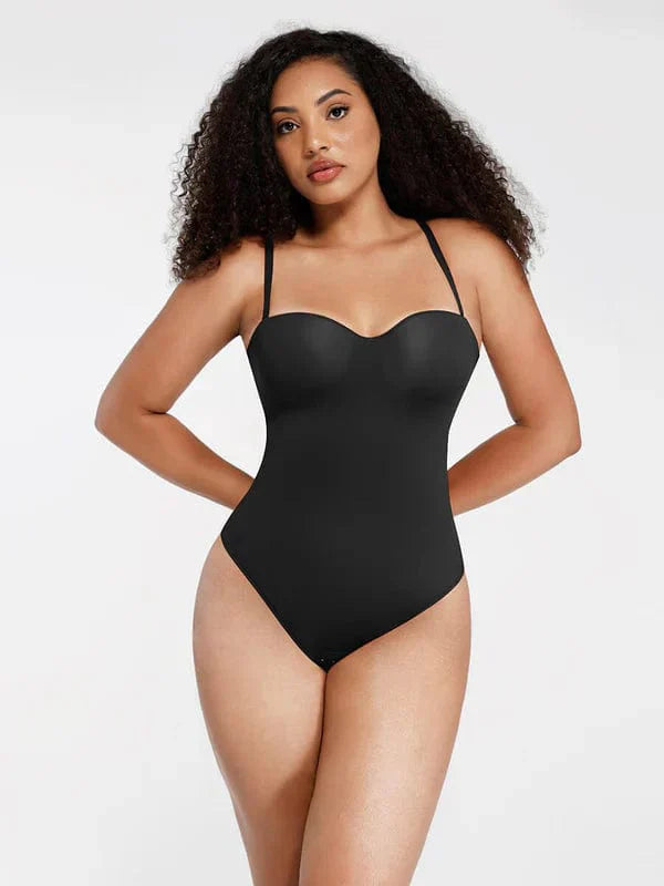 Trägerloser Unterwired Einteiler Bauchkontrolle Bodysuit Shapewear