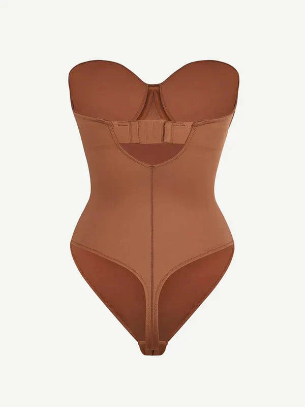 Trägerloser Unterwired Einteiler Bauchkontrolle Bodysuit Shapewear