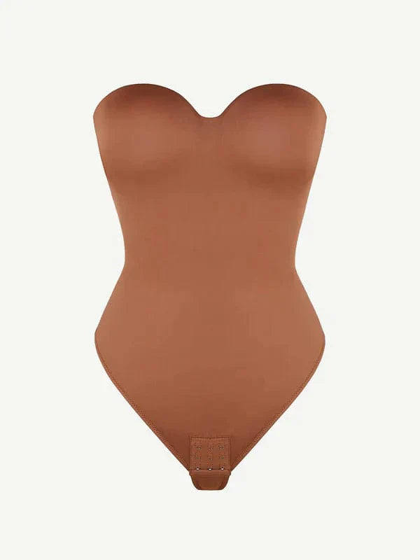 Trägerloser Unterwired Einteiler Bauchkontrolle Bodysuit Shapewear