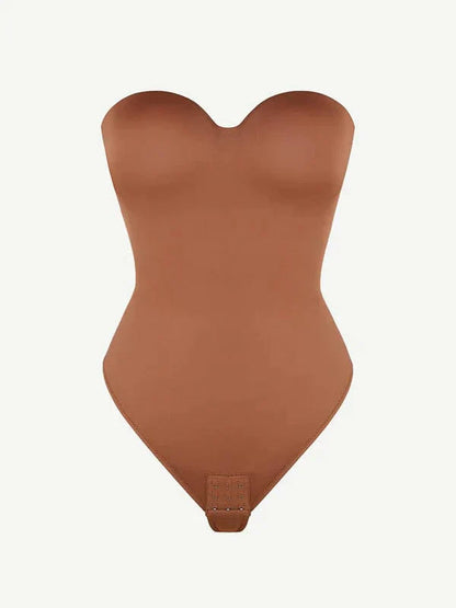 Trägerloser Unterwired Einteiler Bauchkontrolle Bodysuit Shapewear