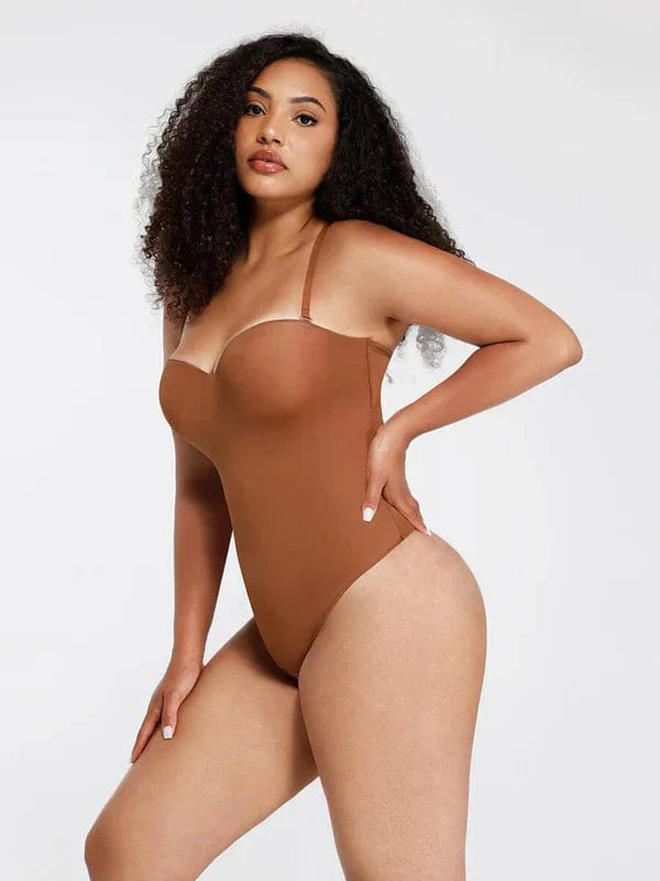 Trägerloser Unterwired Einteiler Bauchkontrolle Bodysuit Shapewear