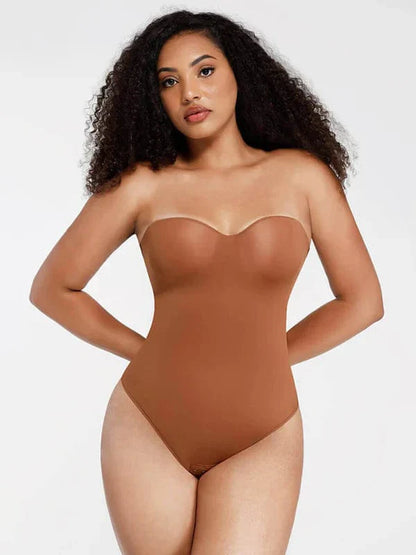Trägerloser Unterwired Einteiler Bauchkontrolle Bodysuit Shapewear