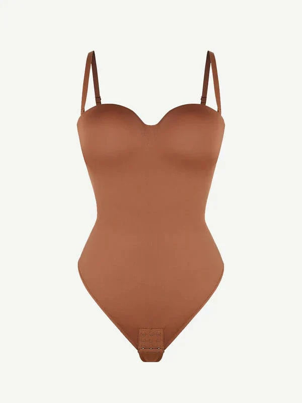 Trägerloser Unterwired Einteiler Bauchkontrolle Bodysuit Shapewear