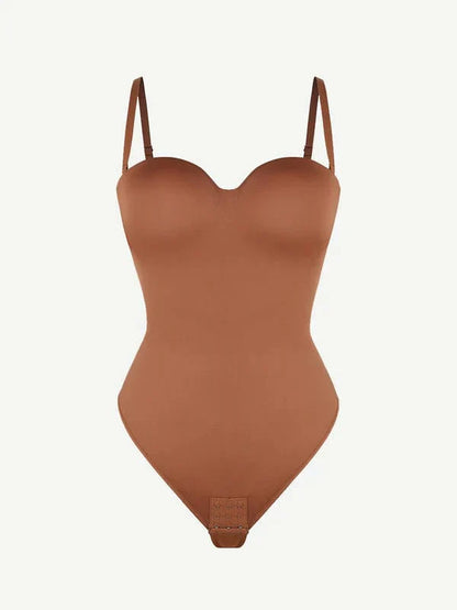 Trägerloser Unterwired Einteiler Bauchkontrolle Bodysuit Shapewear