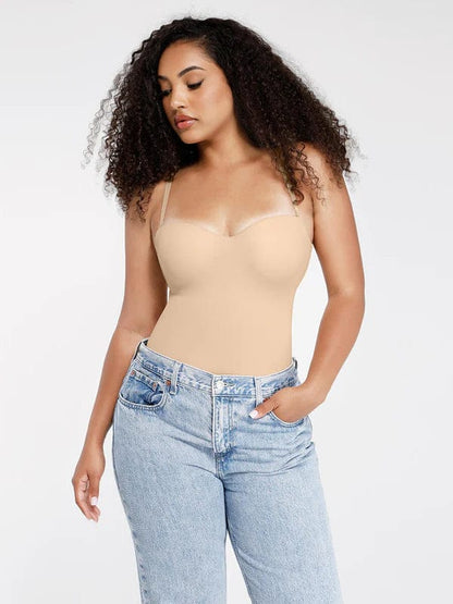 Trägerloser Unterwired Einteiler Bauchkontrolle Bodysuit Shapewear