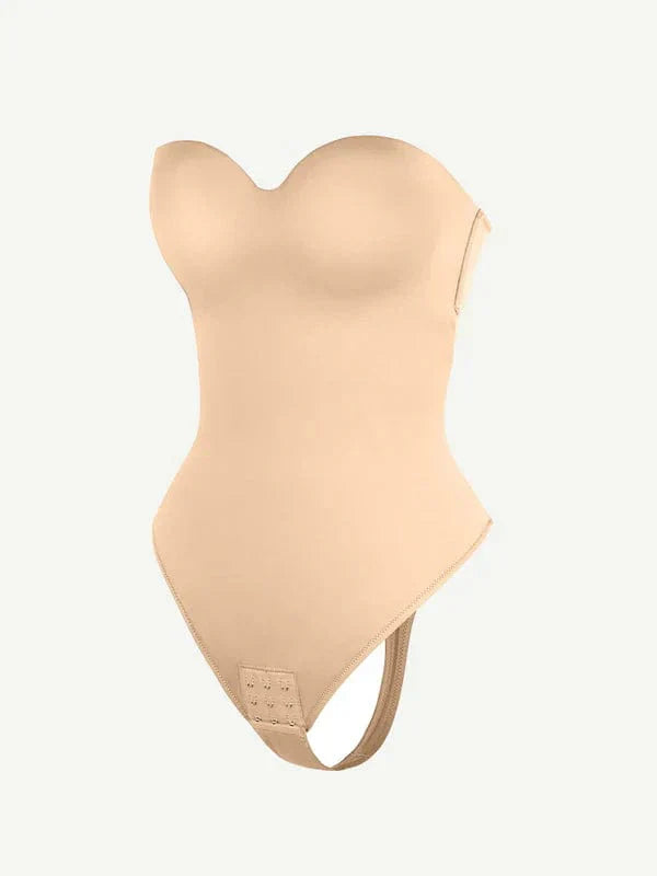 Trägerloser Unterwired Einteiler Bauchkontrolle Bodysuit Shapewear