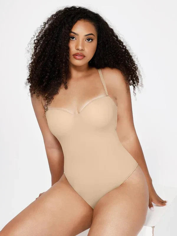 Trägerloser Unterwired Einteiler Bauchkontrolle Bodysuit Shapewear
