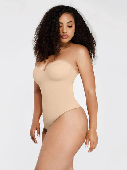 Trägerloser Unterwired Einteiler Bauchkontrolle Bodysuit Shapewear
