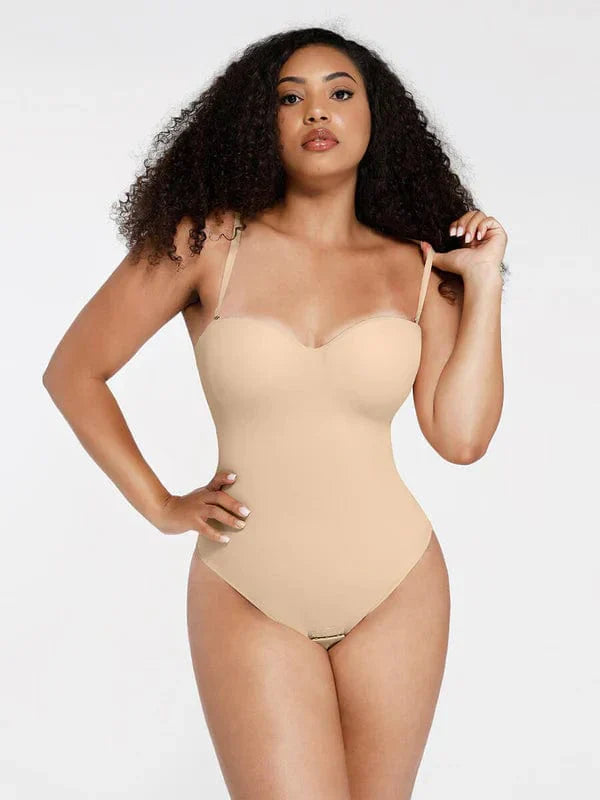 Trägerloser Unterwired Einteiler Bauchkontrolle Bodysuit Shapewear