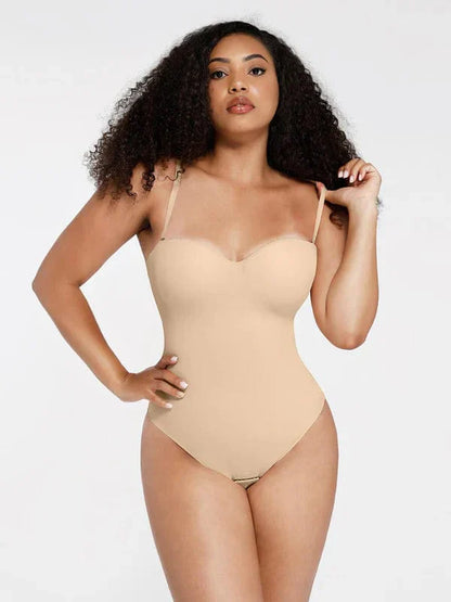 Trägerloser Unterwired Einteiler Bauchkontrolle Bodysuit Shapewear