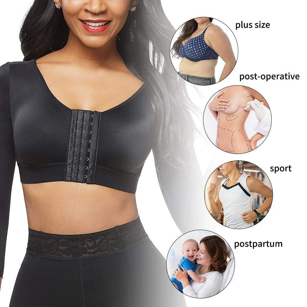 Arm Compression Shaper Sport-BH Shapewear mit Front-Haken